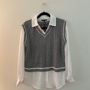 Light Academia  Sweater Vest Set